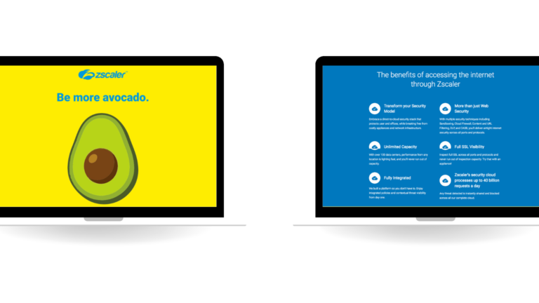 Zscaler Be More Avocado Landing Page